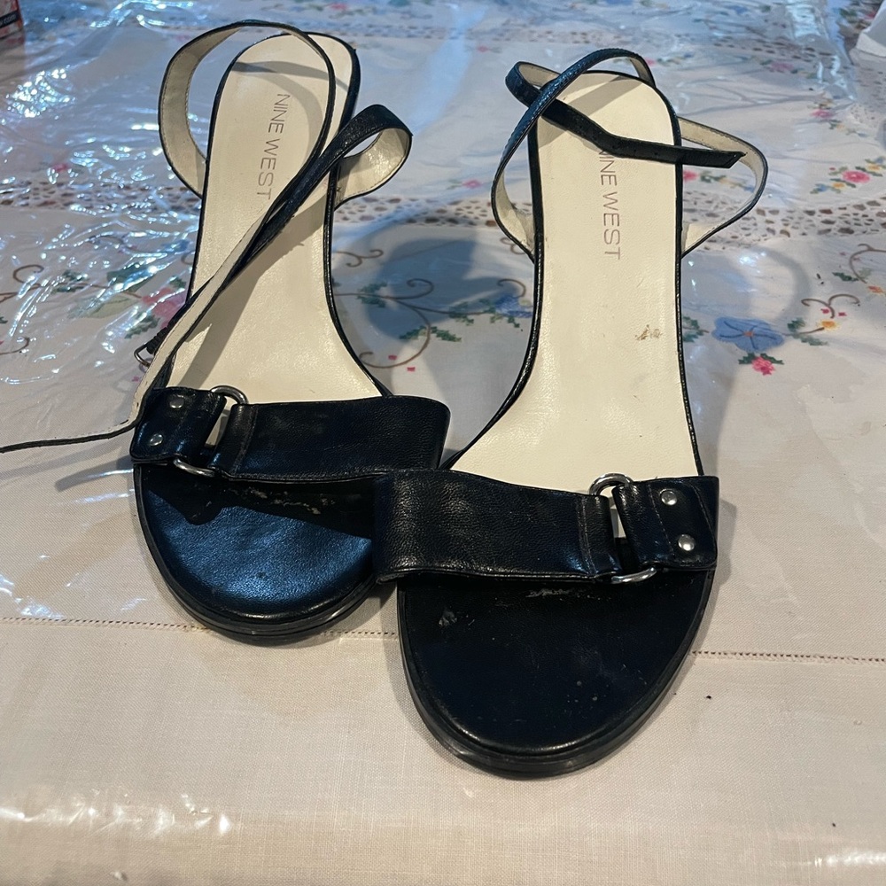 Nine West Black heels with Ankle Strap